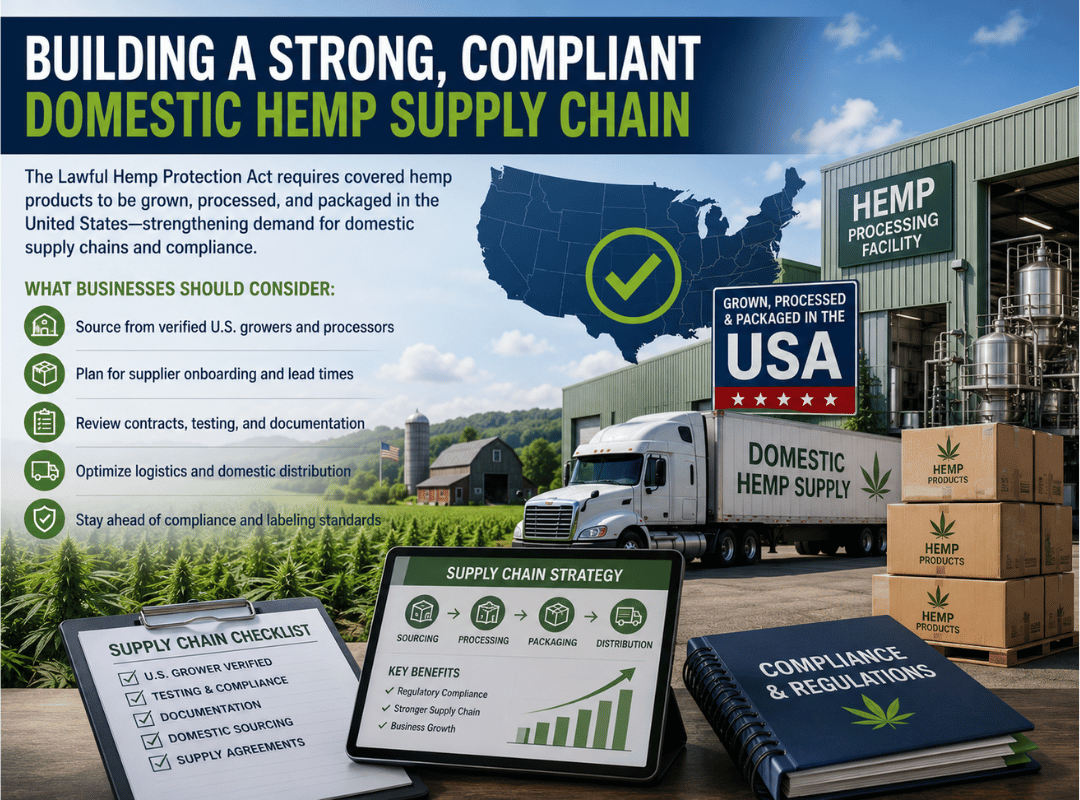 Federal hemp regulations and industry growth supply chain